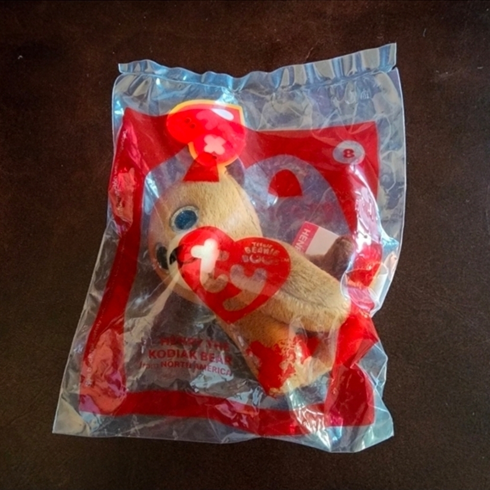 TY Teenie Beanie Baby McDonald's #8 - Henry the Kodiak Bear FREE w $25 Purchase - Picture 3 of 5